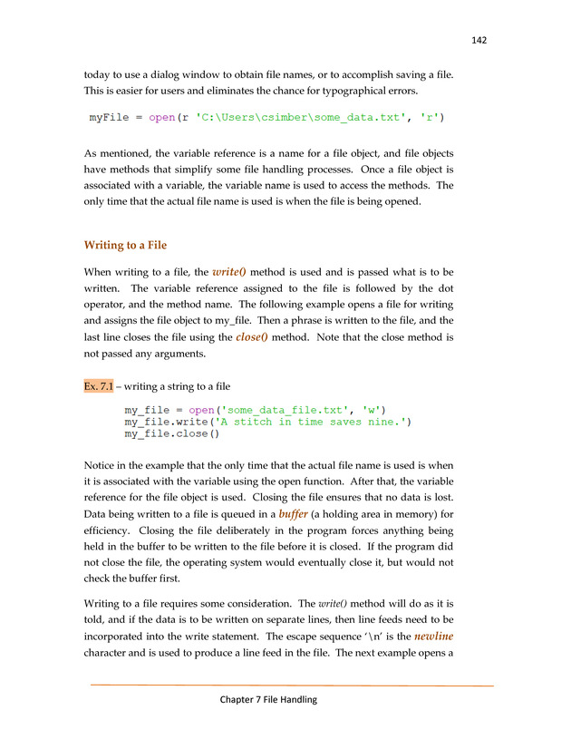 Computer Programming Python - Textbook - Page 142