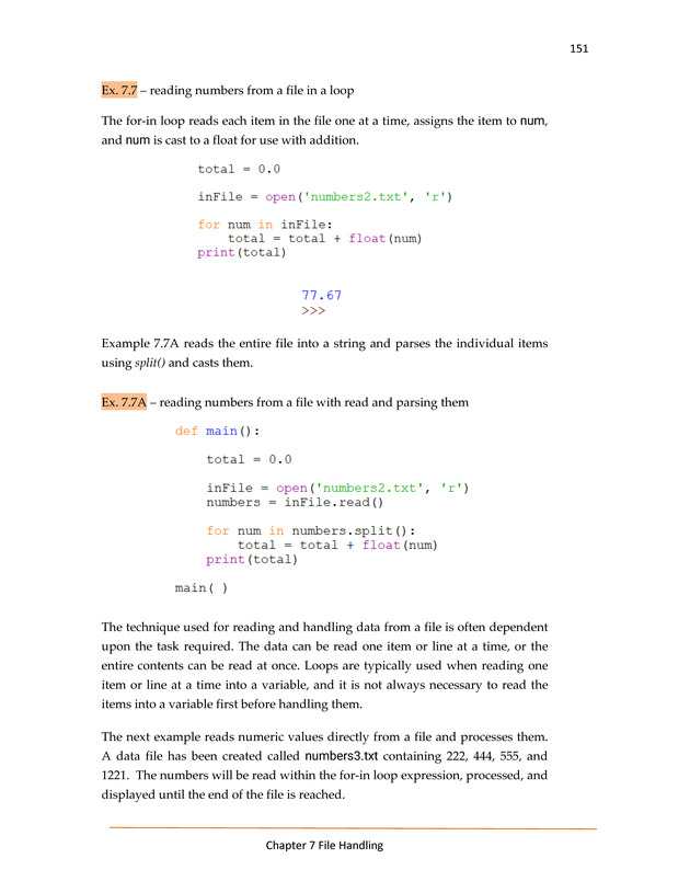 Computer Programming Python - Textbook - Page 151