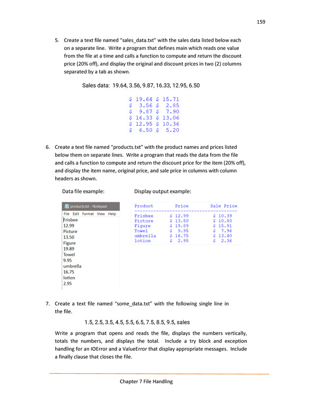 Computer Programming Python - Textbook - Page 159