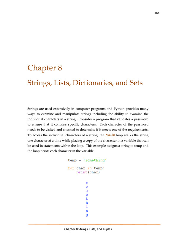 Computer Programming Python - Textbook - Page 161