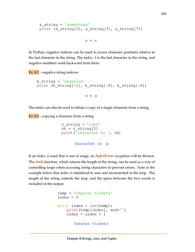 Computer Programming Python - Textbook - Page 163