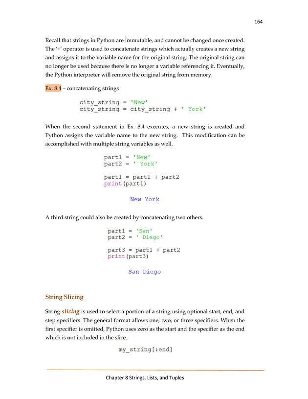 Computer Programming Python - Textbook - Page 164