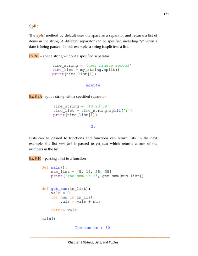 Computer Programming Python - Textbook - Page 171