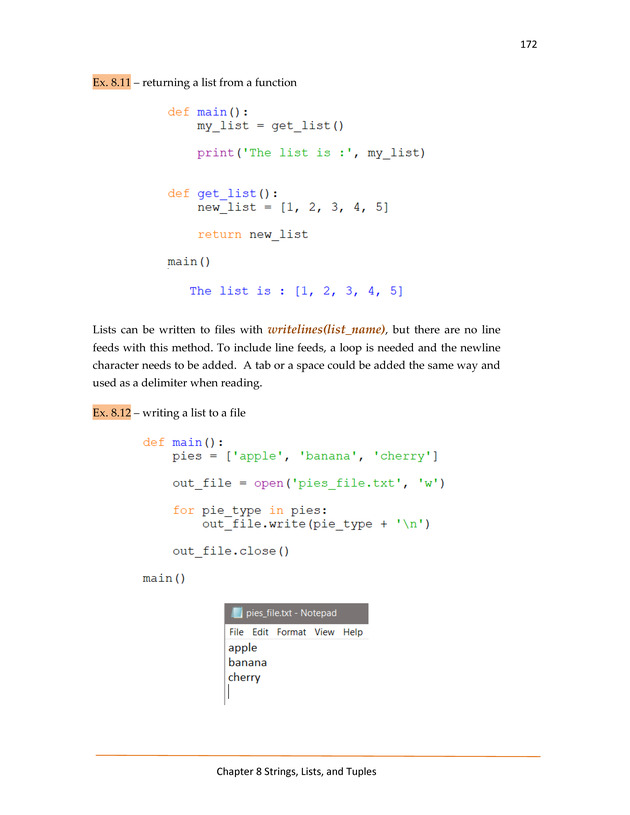 Computer Programming Python - Textbook - Page 172