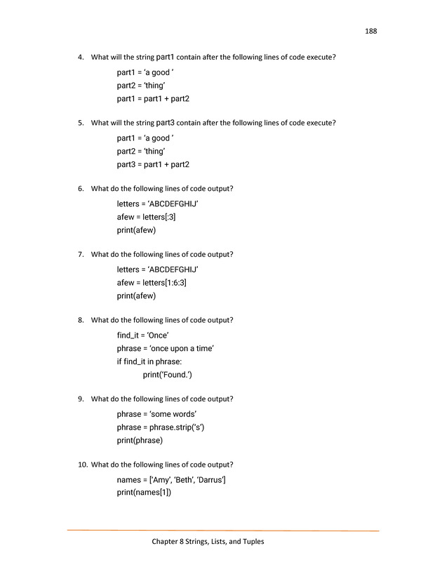 Computer Programming Python - Textbook - Page 188