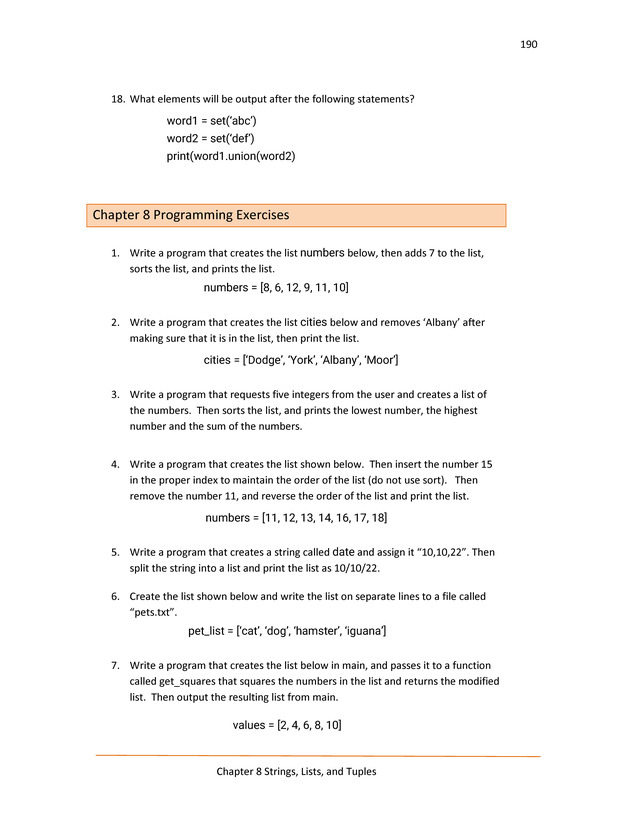 Computer Programming Python - Textbook - Page 190