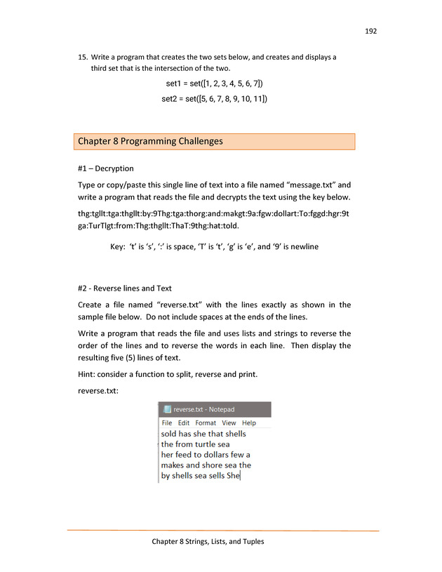 Computer Programming Python - Textbook - Page 192