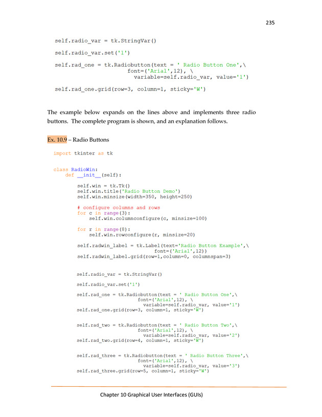 Computer Programming Python - Textbook - Page 235