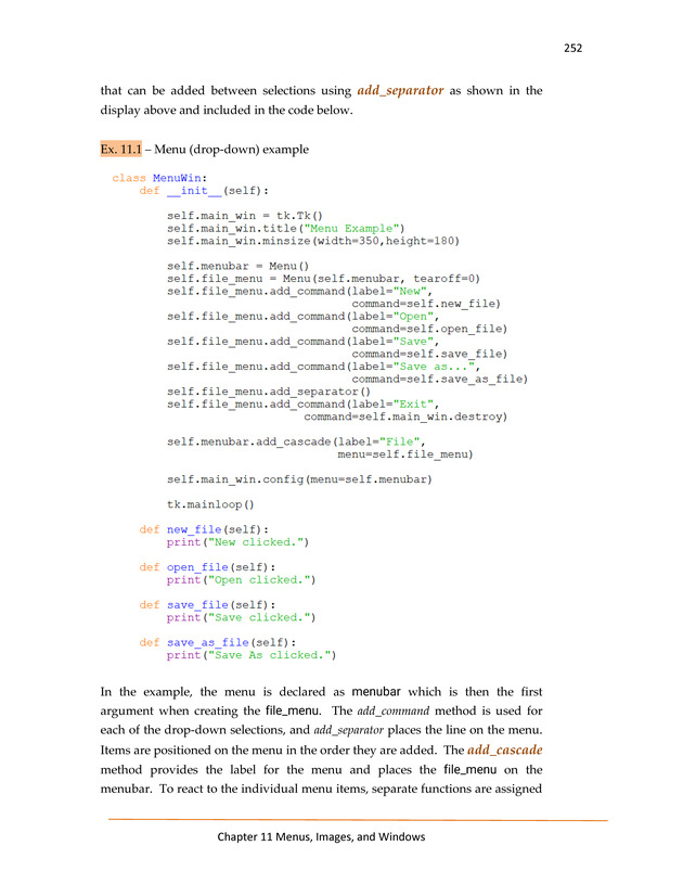 Computer Programming Python - Textbook - Page 252
