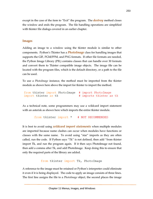 Computer Programming Python - Textbook - Page 253