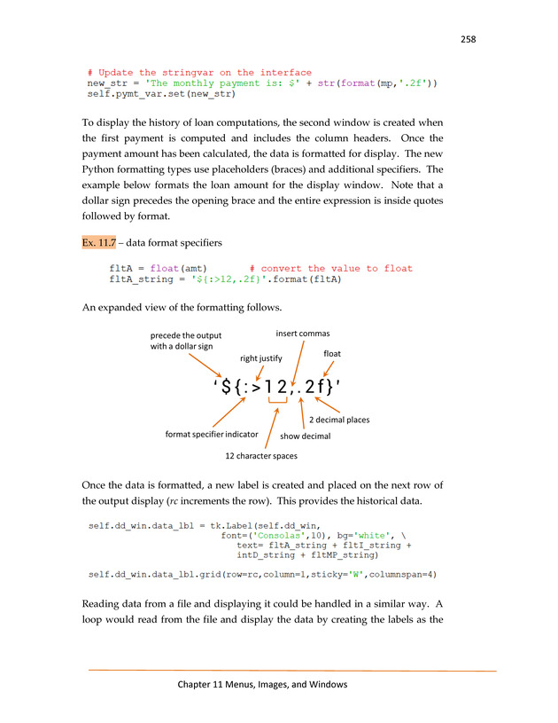 Computer Programming Python - Textbook - Page 258
