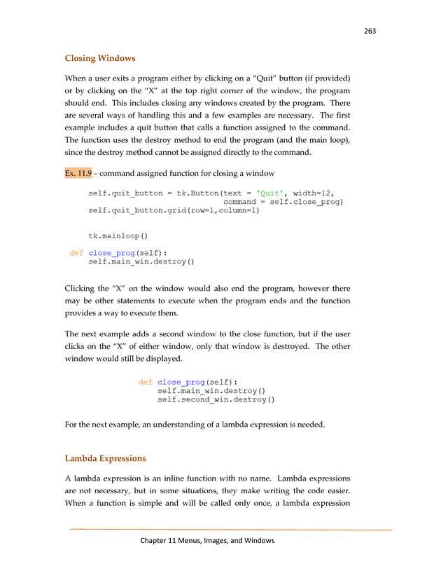 Computer Programming Python - Textbook - Page 263