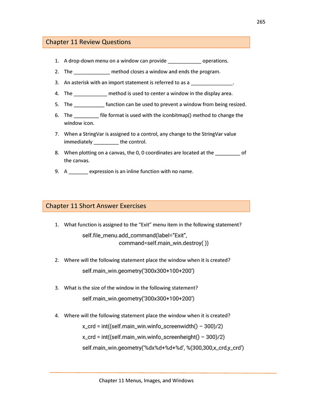 Computer Programming Python - Textbook - Page 265