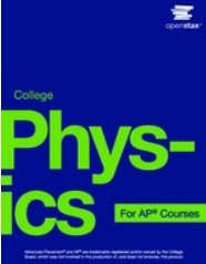 Thumbnail for OpenStax AP College Physics blue background, green text